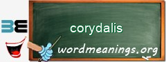 WordMeaning blackboard for corydalis